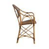 natural brown rattan indoor or outdoor dining arm chair