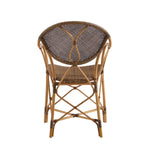 natural brown rattan indoor or outdoor dining arm chair