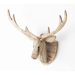 recycled wood deer head wall hung