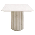 white wash reclaimed pine double pedestal dining table