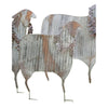 Christmas corrugated metal yard sheep decor