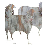 Christmas corrugated metal yard sheep decor