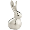 silver bunny rabbit sculpture