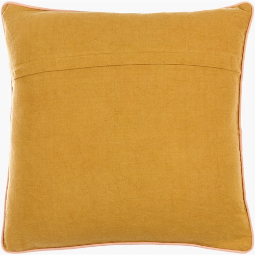 square mustard gold velvet pillow embroidered tribal pattern