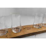 whiskey flight rectangle wood glass rustic custom