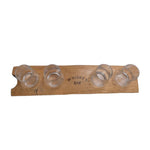 whiskey flight rectangle wood glass rustic custom