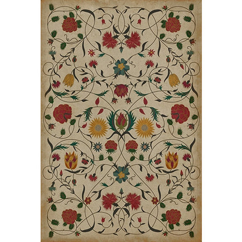 Spicher and Company Williamsburg Vintage Vinyl Floral Rugs