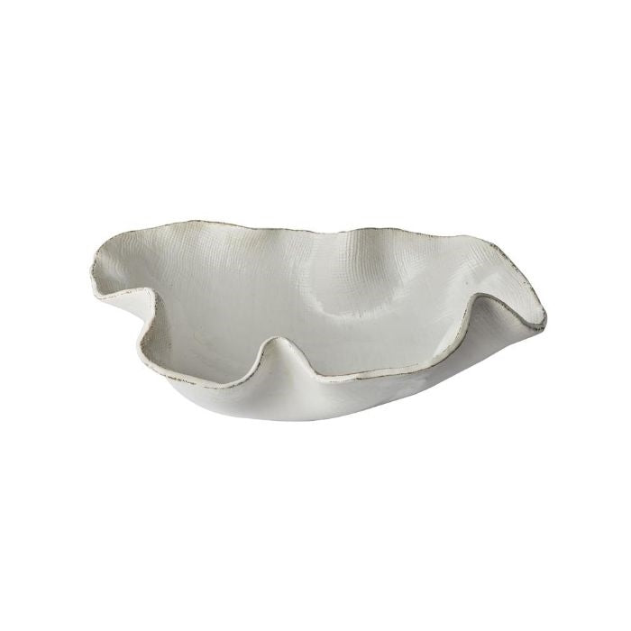 free form white ceramic bowl white Italy