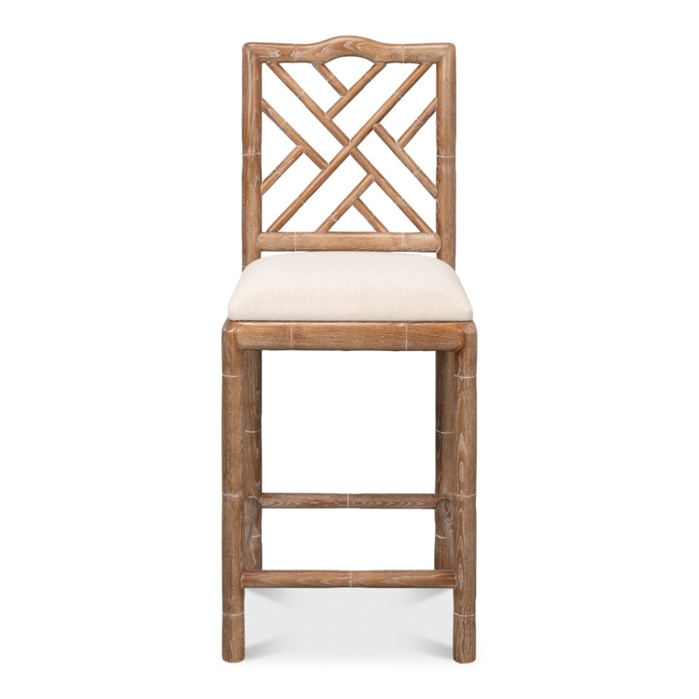 white wash oak counter stool