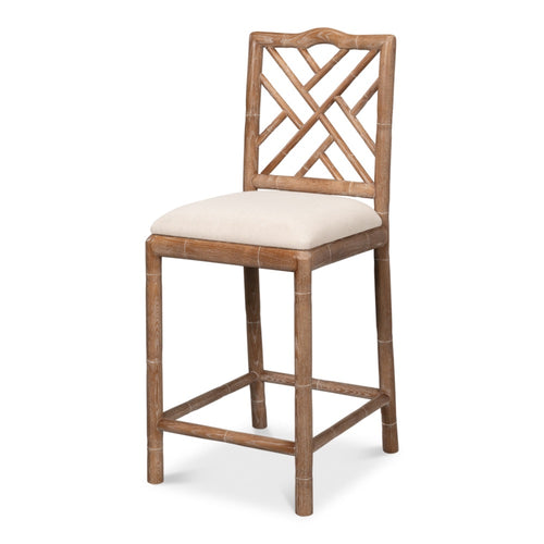 white wash oak counter stool