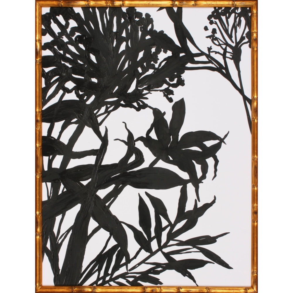 nature black white botanical wall art