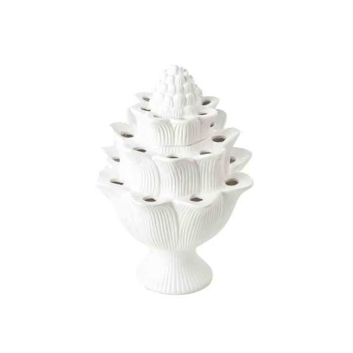 artichoke off white tulipiere organic tulip holder ceramic