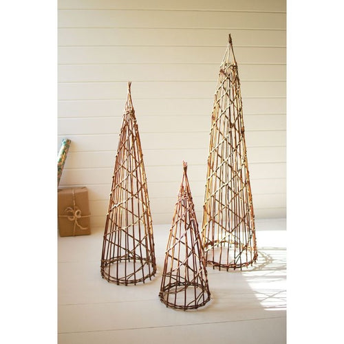 nesting twig christmas tree set