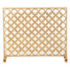 fire screen double circle gold single panel mesh