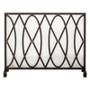 black gold iron fireplace screen mesh backing