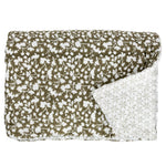 quilt shams olive floral patterned