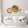 oversized wall hanging raffia round plate