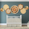 oversized wall hanging raffia round plate