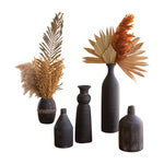 black clay vases