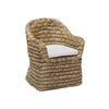 seagrass natural arm chair cushion seat white coastal