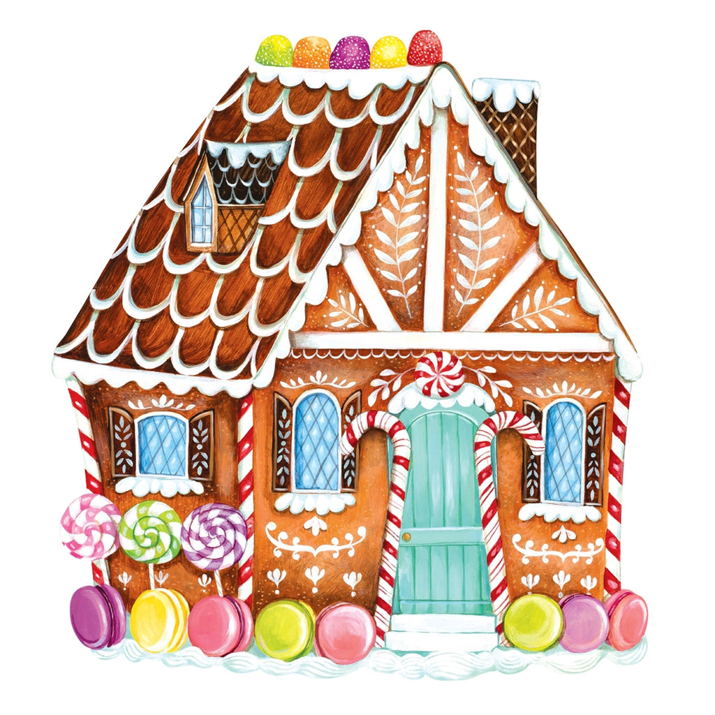 paper placemat die-cut gingerbread house