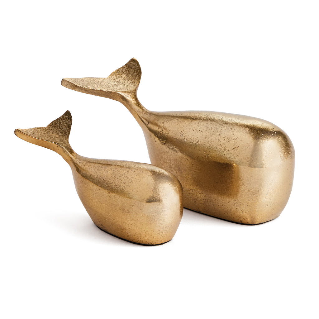 Unique gold whale home decor