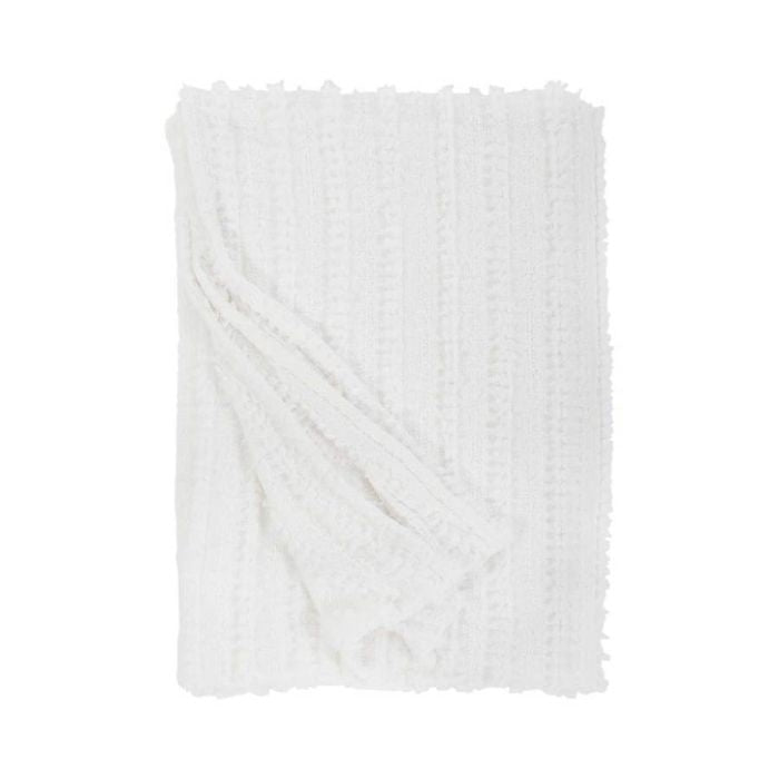 winter white oversized knit throw