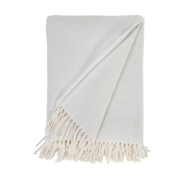 light grey throw tassels