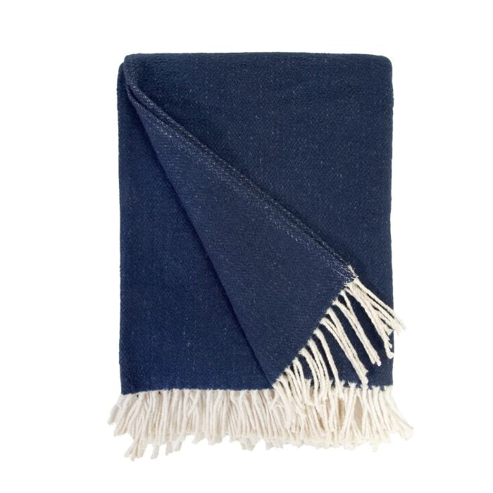 navy blue throw tassels