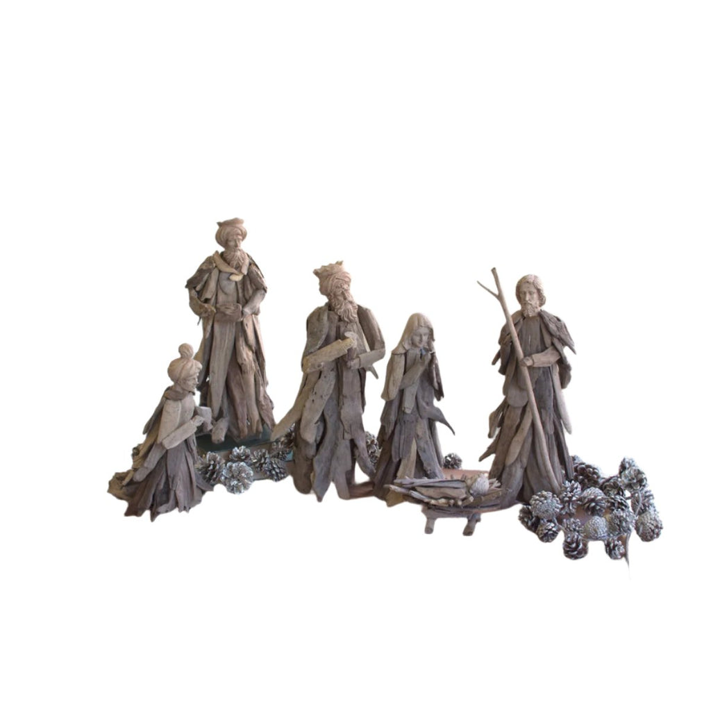 Driftwood Nativity Figures Set of 6