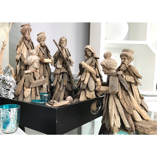 Driftwood Nativity Figures set of 6